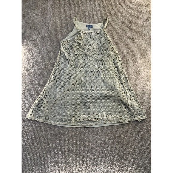 Luxology Dresses & Skirts - Luxology Green Geometric Crochet Lace Halter Neck Shift Dress Womens 10